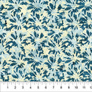 Northcott Ink And Petal Flower Got The Blues Batik Fabric