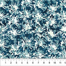 Northcott Ink And Petal Flower Denim Batik Fabric