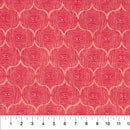 Northcott Woodblock Lipstick Red Batik Fabric