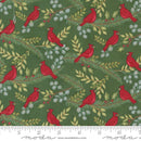 Moda Winter Friends Cardinals In The Tree Spruce Fabric