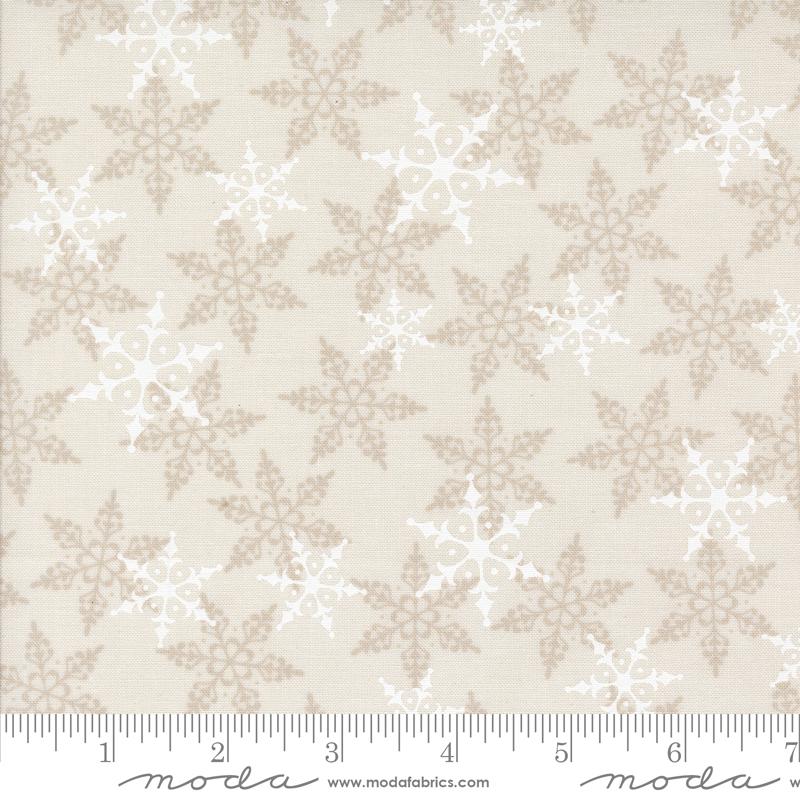 Moda Winter Friends Falling Snow Snowy White Fabric