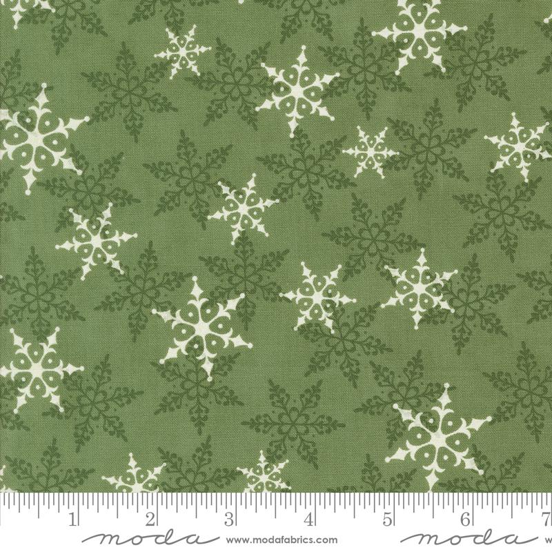 Moda Winter Friends Falling Snow Pine Fabric