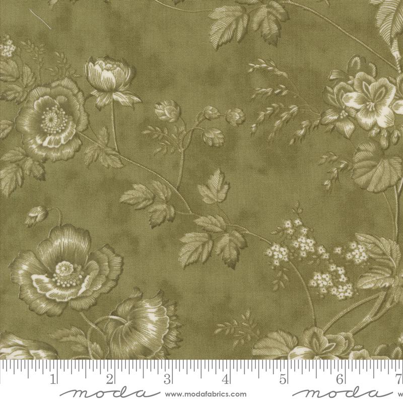 Moda 3 Sisters Meadow Greens Floral Rosemary Fabric