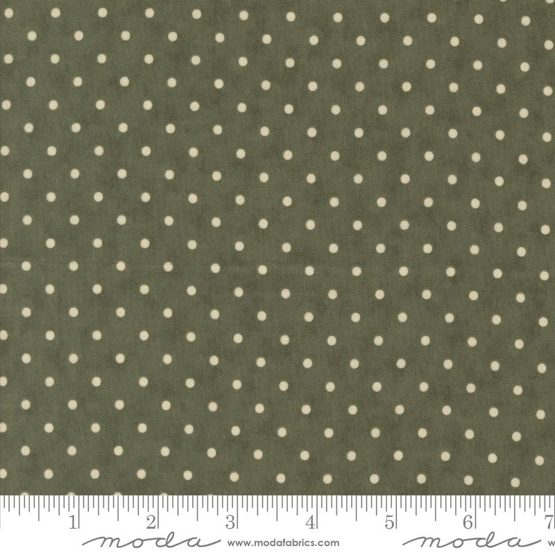 Moda 3 Sisters Meadow Greens Perfect Dots Evergreen Fabric