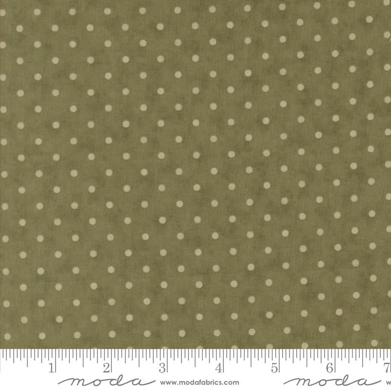 Moda 3 Sisters Meadow Greens Perfect Dots Boxwood Fabric