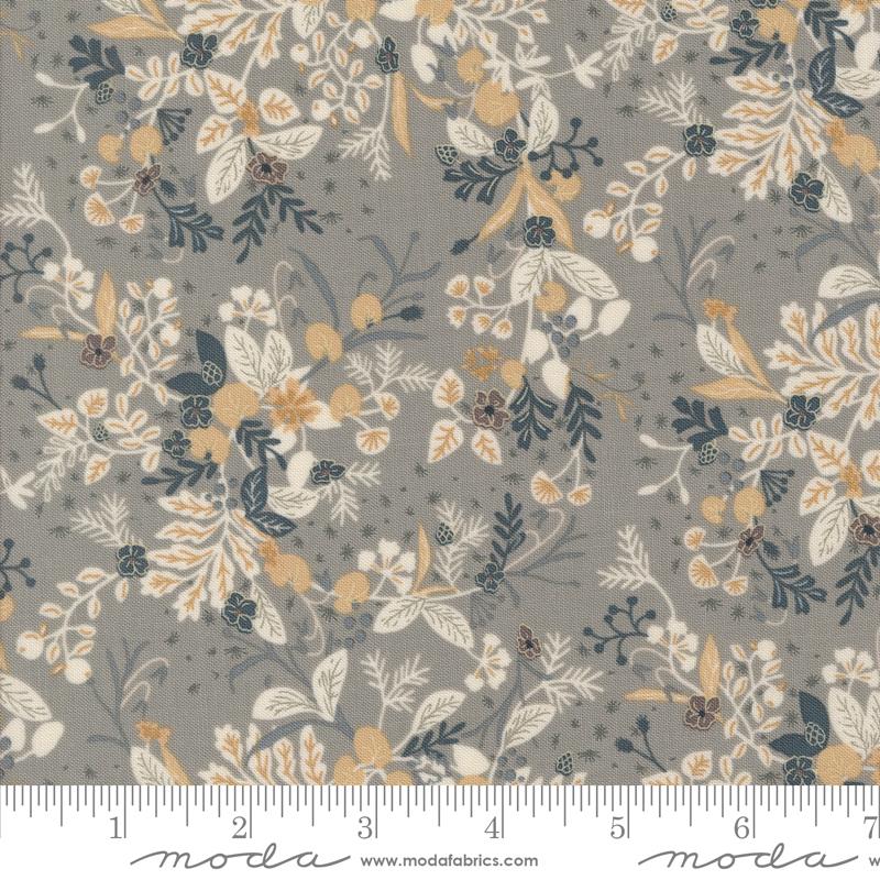 Moda Rainier Herb Garden Pewter Fabric