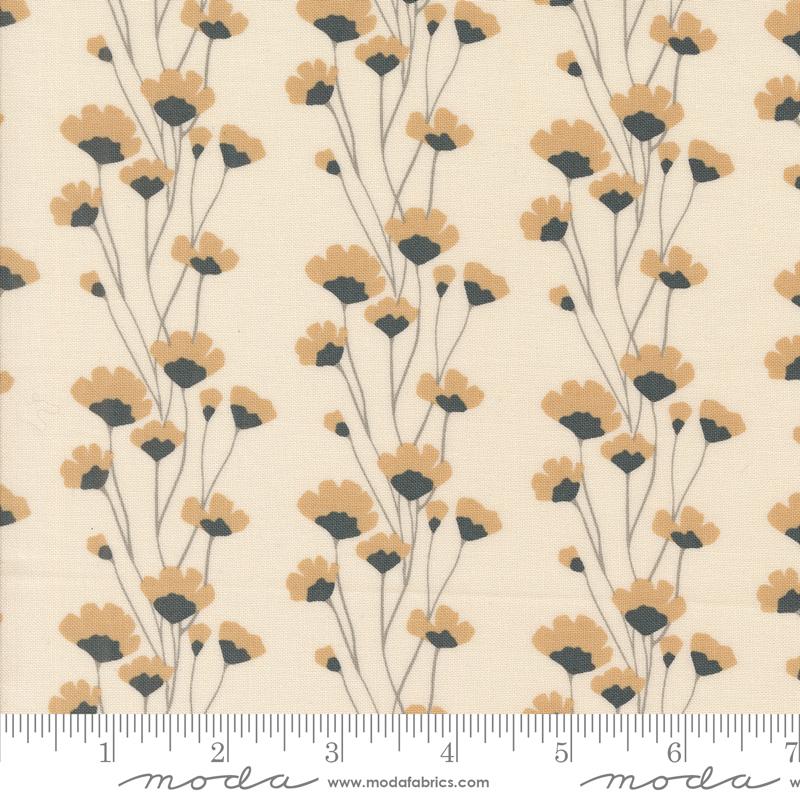 Moda Rainier Flower Chains Eggshell Tan Fabric