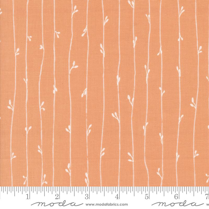 Moda Rainier Leather Bound Book Stripes Peach Fabric
