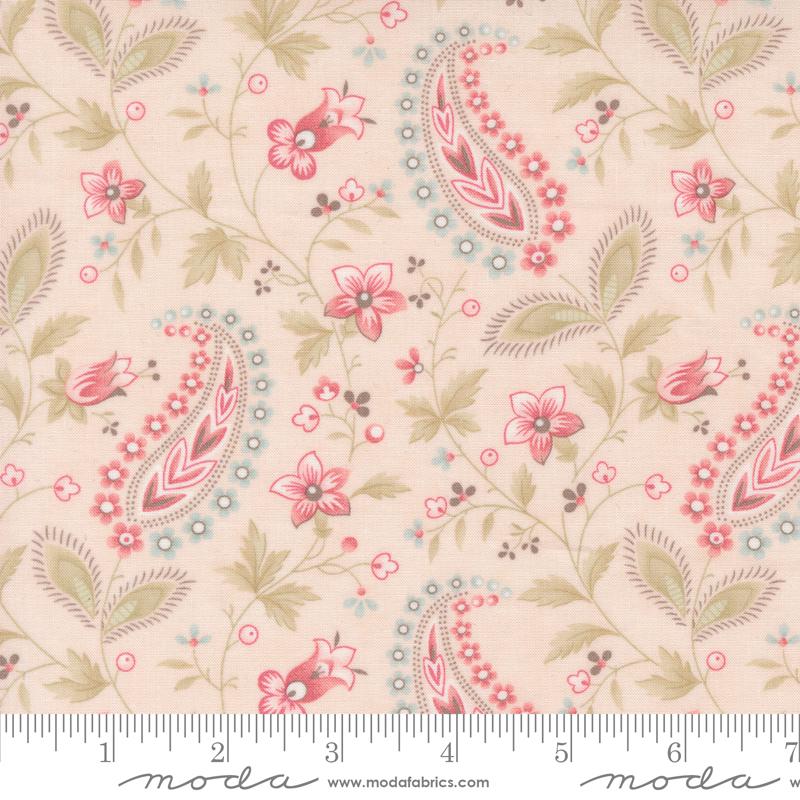 Moda Muse Paisley Vine Blush Fabric