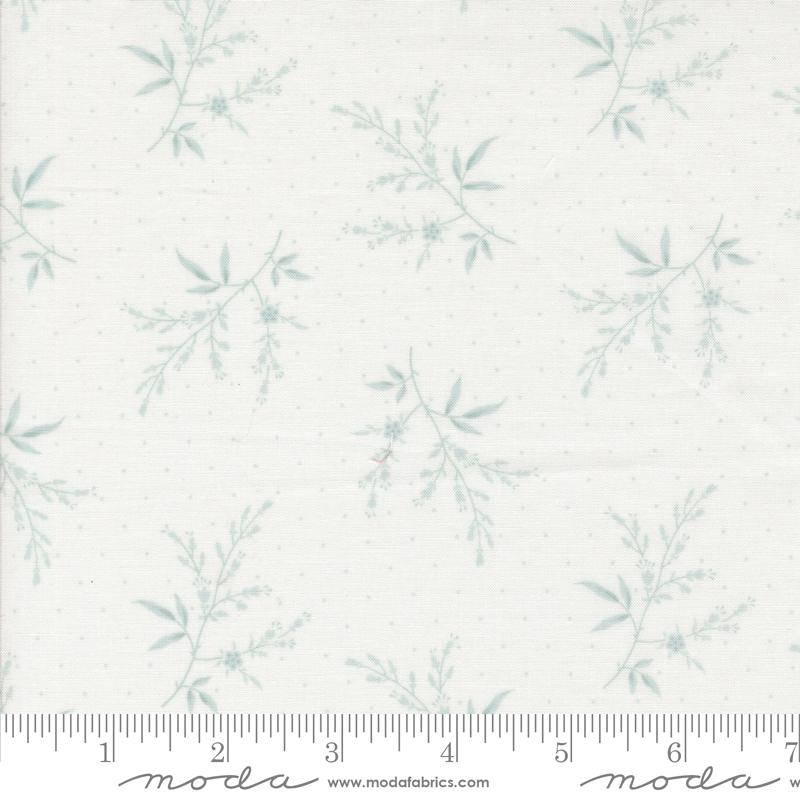 Moda Muse Flower Dots Sky Fabric