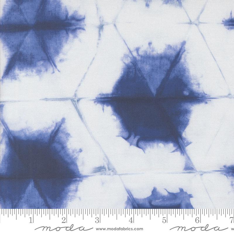 Moda Winter Chill Crystal Geometric Shibori Frost Fabric