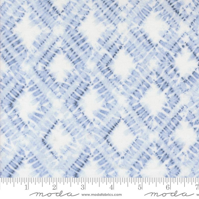Moda Winter Chill Diamond Geometric Shibori Frost Fabric