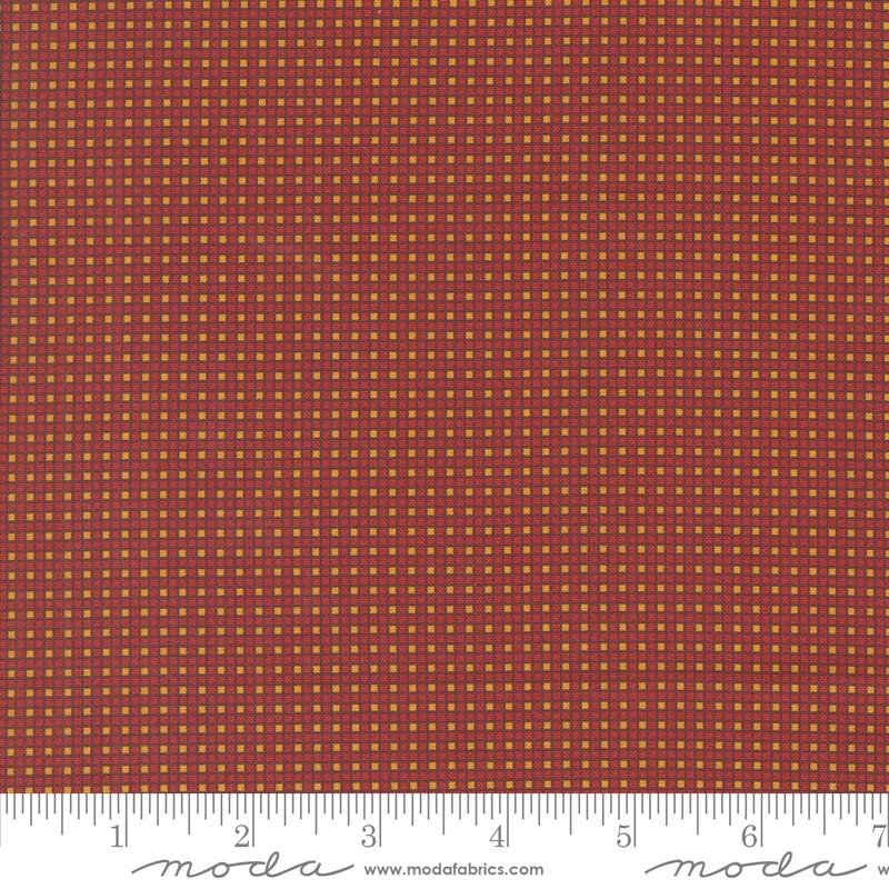 Moda Sally's Stitches Hopscotch Checks Turkey Red Fabric