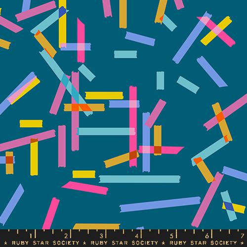 Ruby Star Society Washi Plus Novelty Tape Teal Fabric