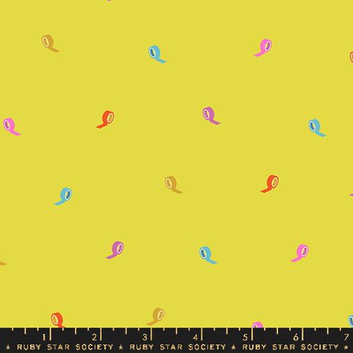 Ruby Star Society Washi Plus Roll With It Citron Fabric