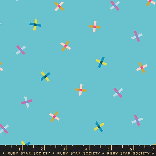 Ruby Star Society Washi Plus Plus Points Turquoise Fabric