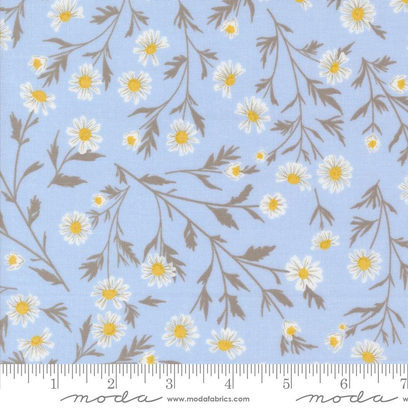 Moda Sun Drenched Wild Daisy Sky Fabric