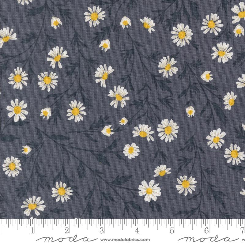 Moda Sun Drenched Wild Daisy Indigo Fabric