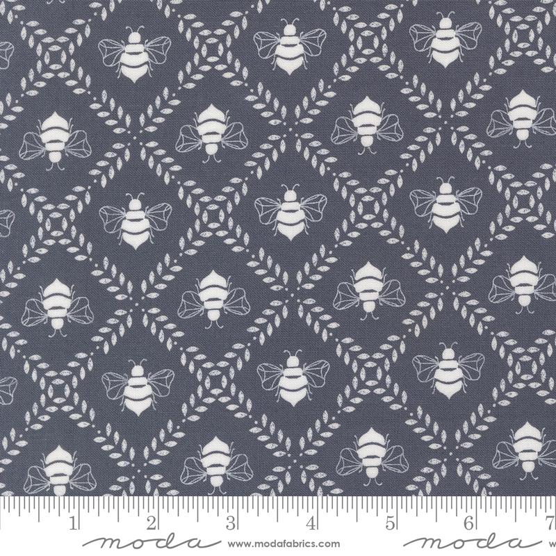 Moda Sun Drenched Gathering Honey Indigo Fabric