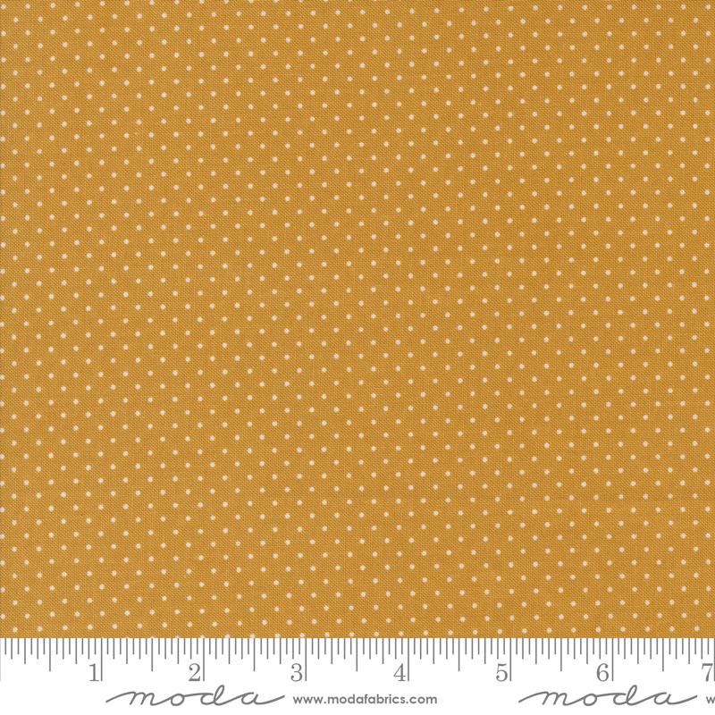 Moda Sun Drenched Farmhouse Dots Golden Fabric