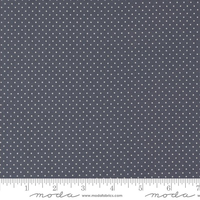 Moda Sun Drenched Farmhouse Dots Indigo Fabric