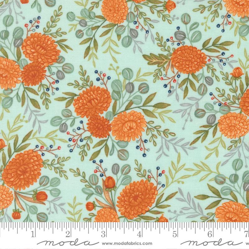 Moda I Love Fall Most Fall Florals Aqua Fabric
