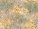 Northcott Midnight Savanna II Circle Dot River Rock Batik Fabric