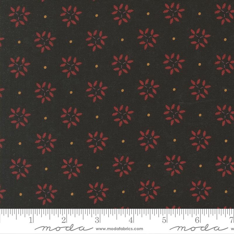 Moda Wheatland Leaf Trio Slate Fabric