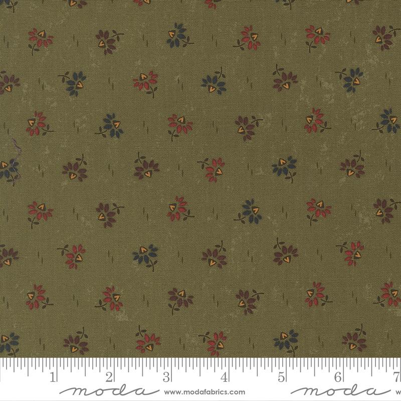 Moda Wheatland Coneflower Pine Fabric