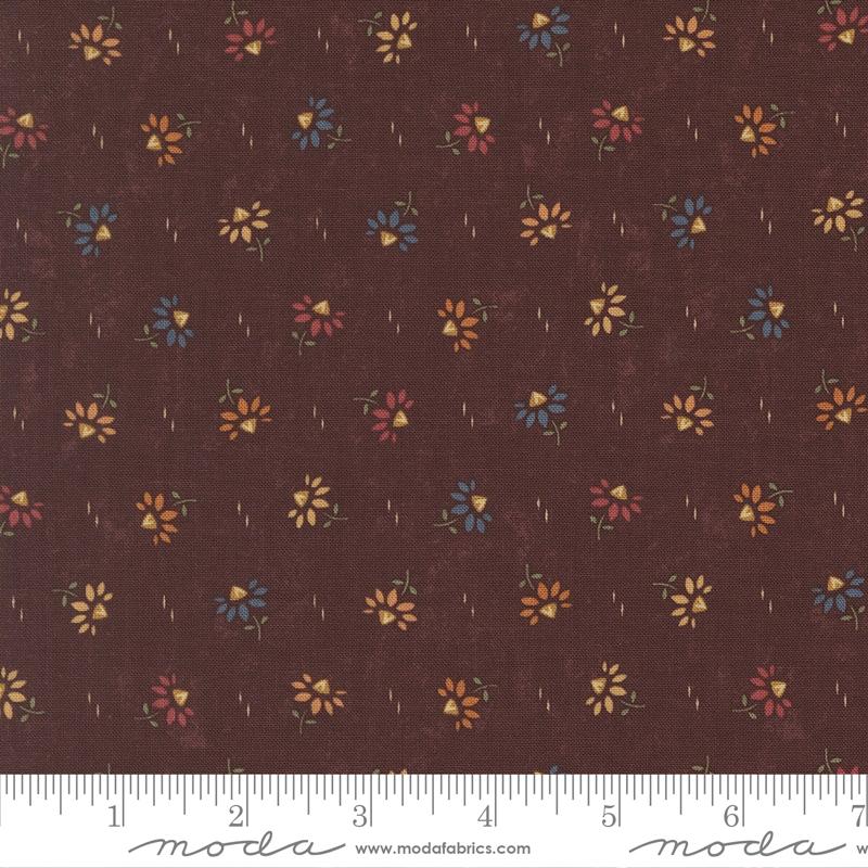 Moda Wheatland Coneflower Mulberry Fabric