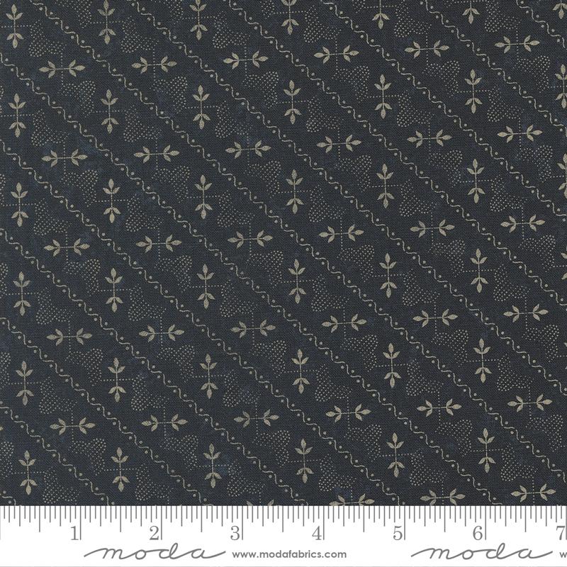 Moda Wheatland Arbor Vine Stripe Cornflower Fabric