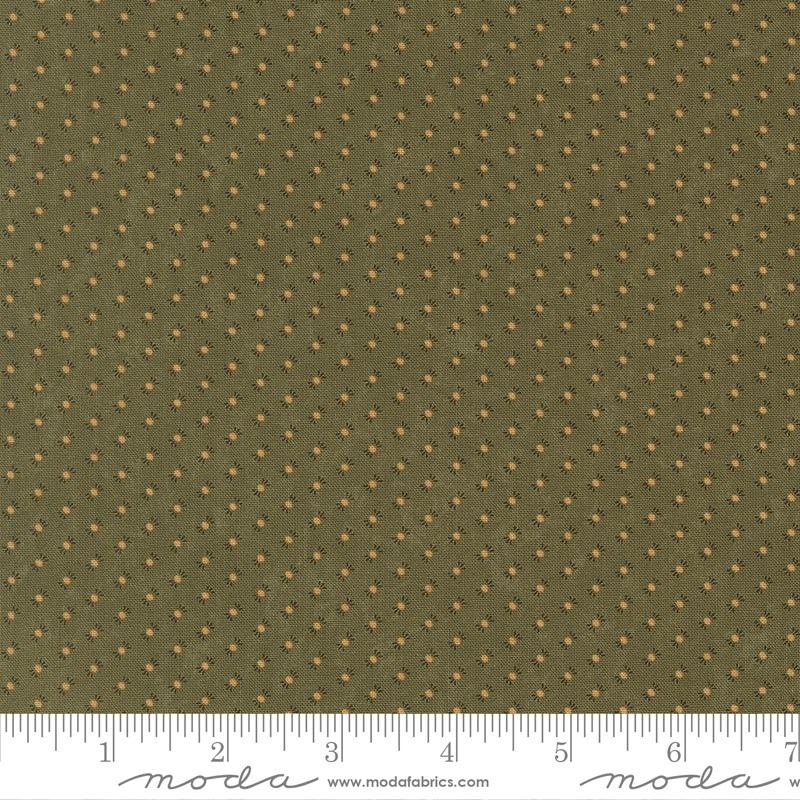 Moda Wheatland Wildflower Seed Blender Pine Fabric