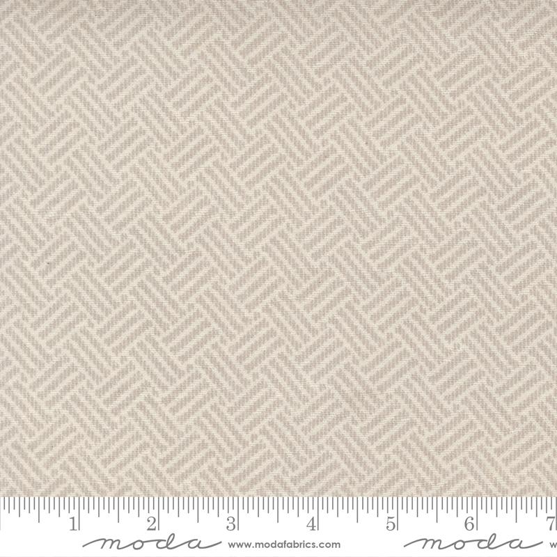 Moda Prairie Gathering Basket Weave Porcelain Wide Back Flannel Fabric