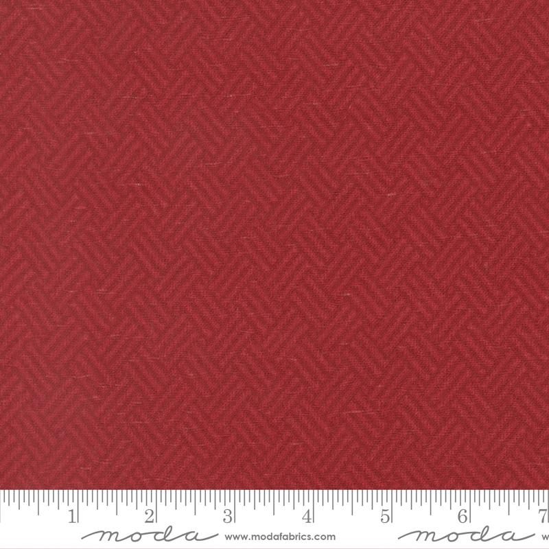 Moda Prairie Gathering Basket Weave Brick Wide Back Flannel Fabric