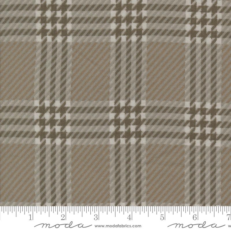 Moda Prairie Gathering Window Pane Plaid Etching Flannel Fabric