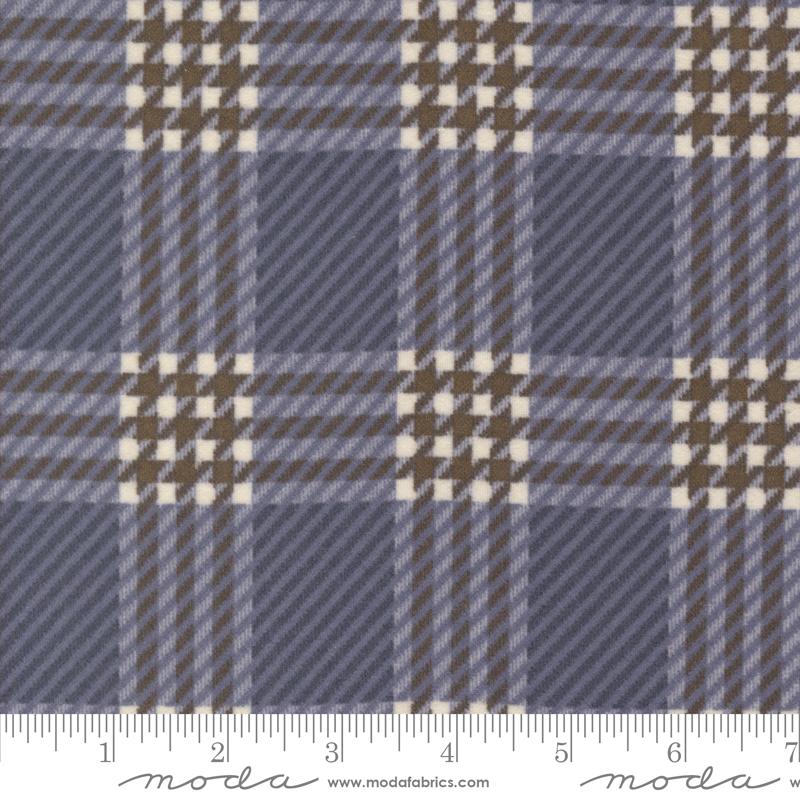 Moda Prairie Gathering Window Pane Plaid Indigo Flannel Fabric
