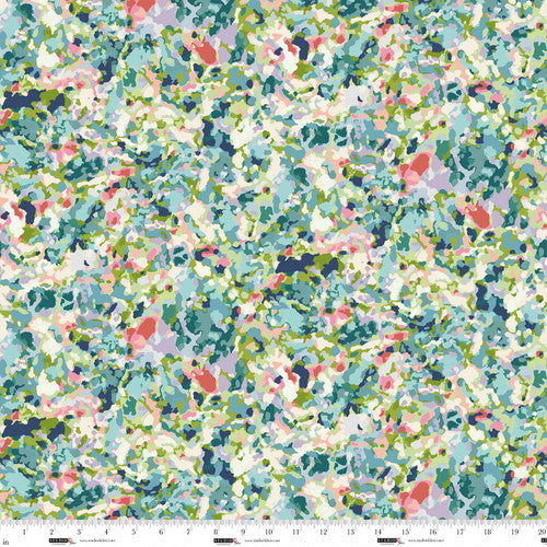 Studio E Neighborhood Association Abstract Teal Green Fabric