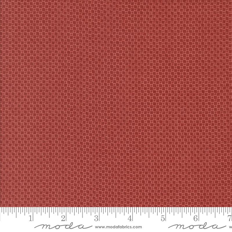 Moda Prairie Gathering Box Print Brick Flannel Fabric