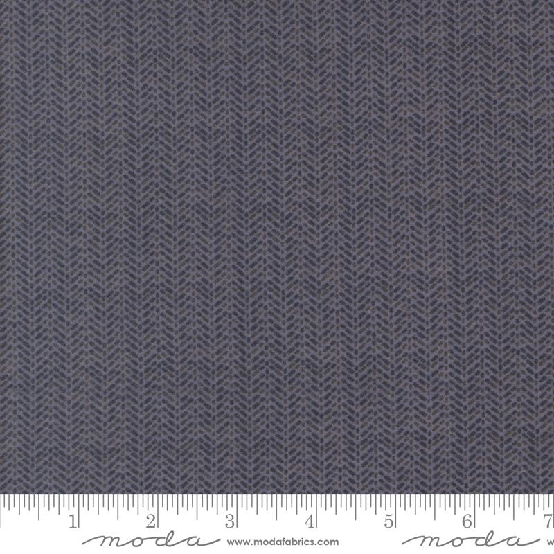 Moda Prairie Gathering Herringbone Indigo Fabric