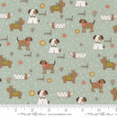 Moda Lucky Puppy Parade Sky Fabric
