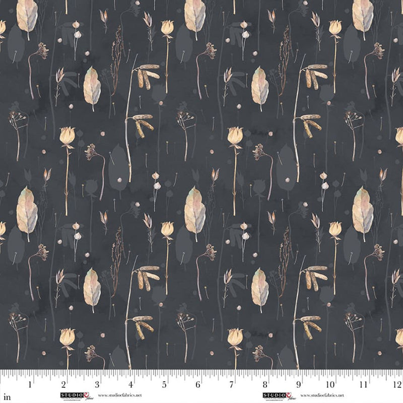 Studio E Hazy Shade Of Winter Twigs Midnight Fabric