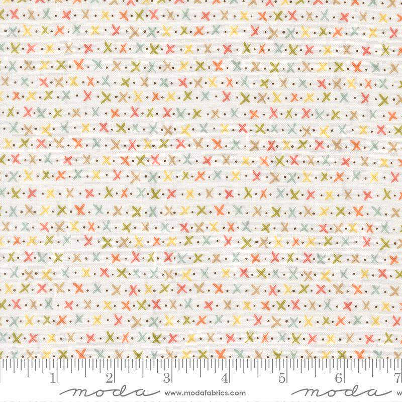 Moda Lucky Xs And Os Cloud Fabric