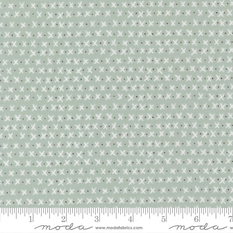Moda Lucky Xs And Os Sky Fabric
