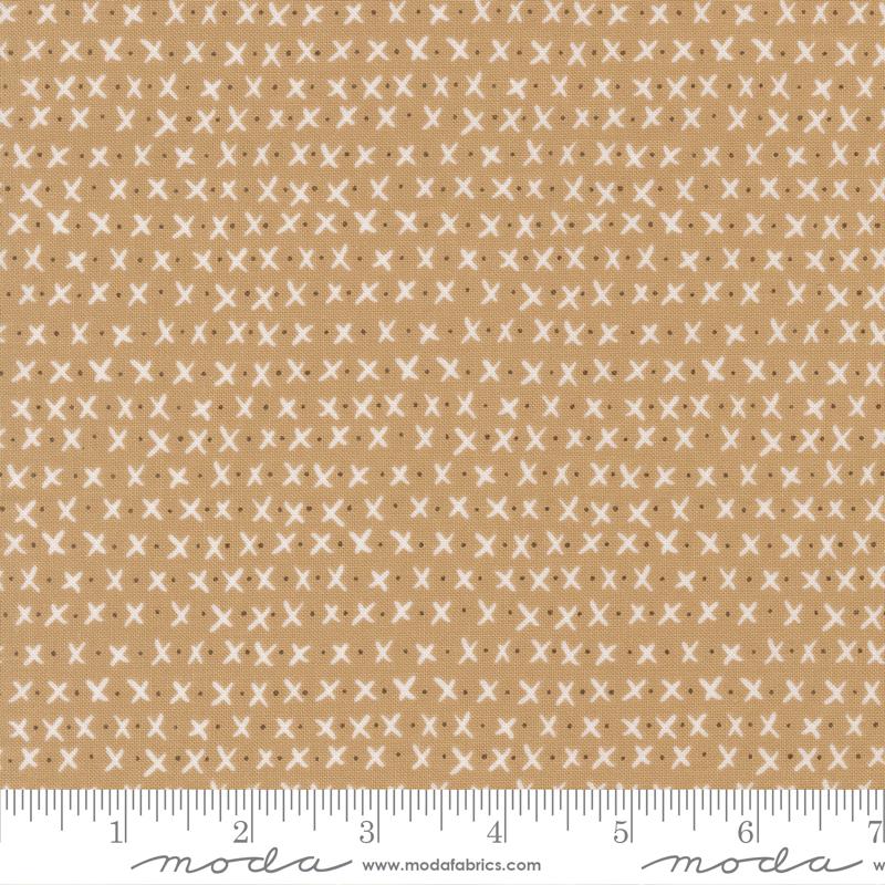 Moda Lucky Xs And Os Sand Fabric