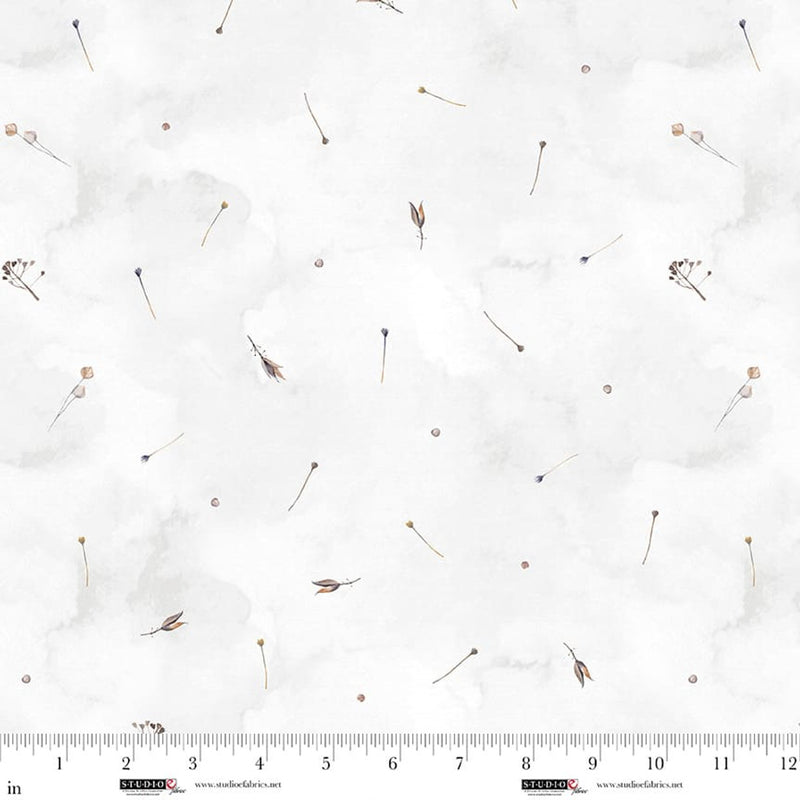 Studio E Hazy Shade Of Winter Snow Pearl Fabric
