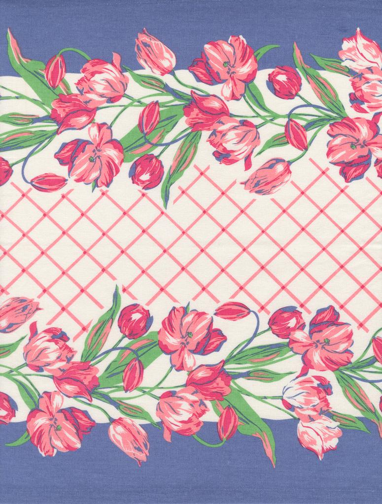 Moda Tea Toweling Classic Retro Tulip Fabric