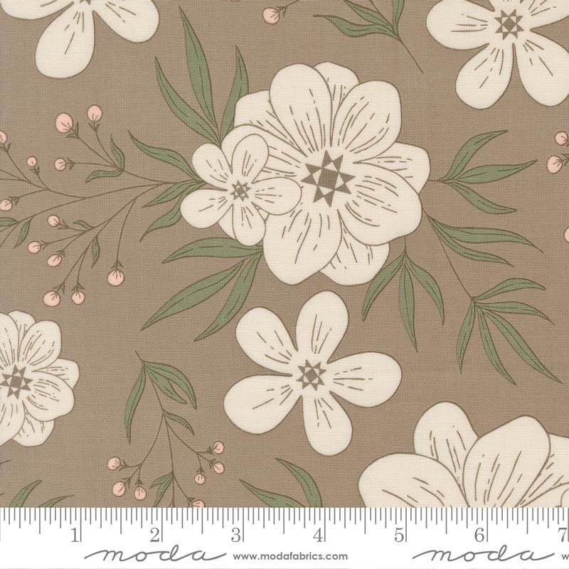 Moda Potted Star Bloom Ash Fabric