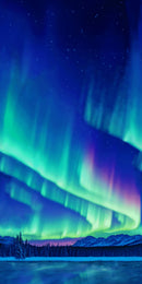 Studio E Cosmic Flow Blue Green Wide Back Fabric