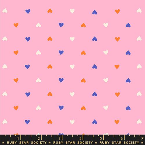 Ruby Star Society Best Day Ever Novelty Hearts Posy Fabric