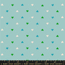 Ruby Star Society Best Day Ever Novelty Hearts Turquoise Fabric